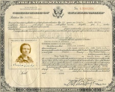 Pavlina Sansky Naturalization New York – Naturalization Records